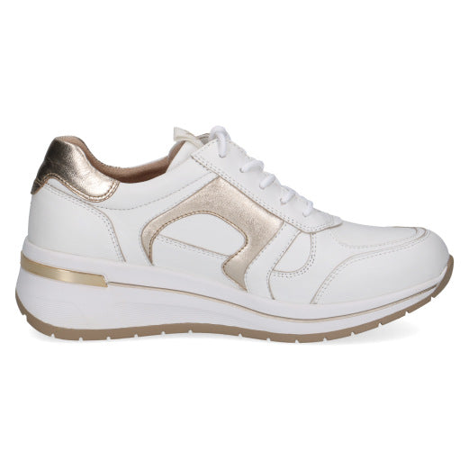 Caprice 9-23300-44-137 White & Light Gold Sneakers