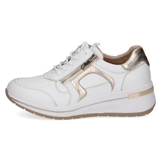 Caprice 9-23300-44-137 White & Light Gold Sneakers