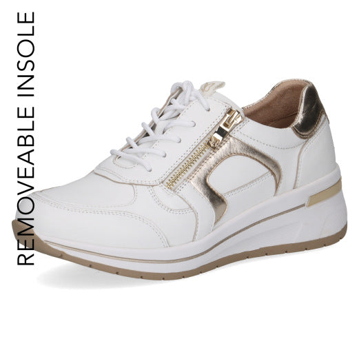 Caprice 9-23300-44-137 White & Light Gold Sneakers