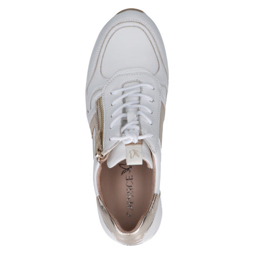 Caprice 9-23300-44-137 White & Light Gold Sneakers