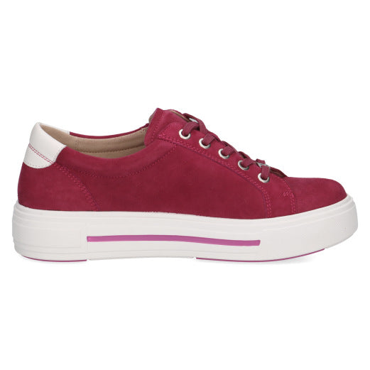 Caprice 9-23351-43-594 Pink Suede Trainers with Zip