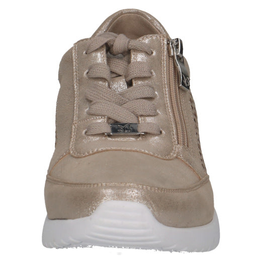 Caprice 9-23550-42-341 Taupe Metallic Trainers with Zip