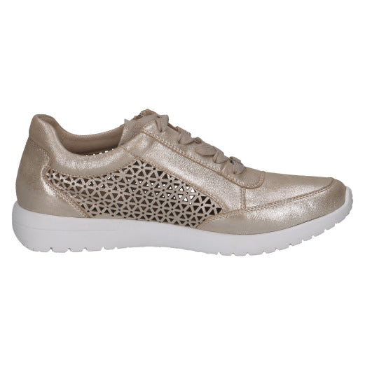 Caprice 9-23550-42-341 Taupe Metallic Trainers with Zip