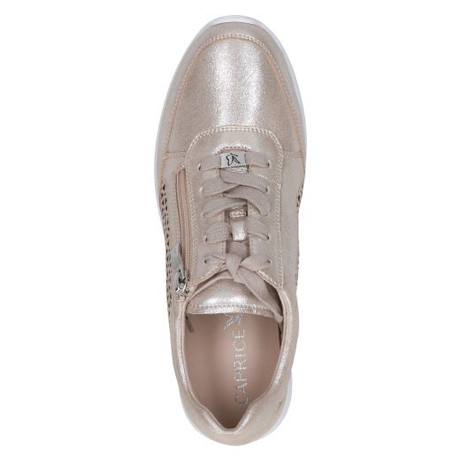 Caprice 9-23550-42-341 Taupe Metallic Trainers with Zip