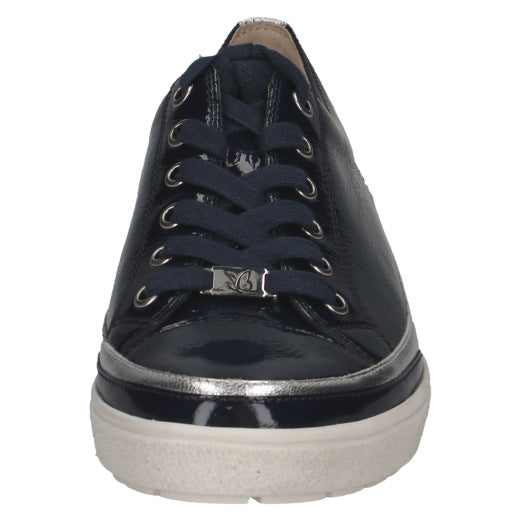Caprice 9-23654-42-880 Navy Patent Lace Trainers