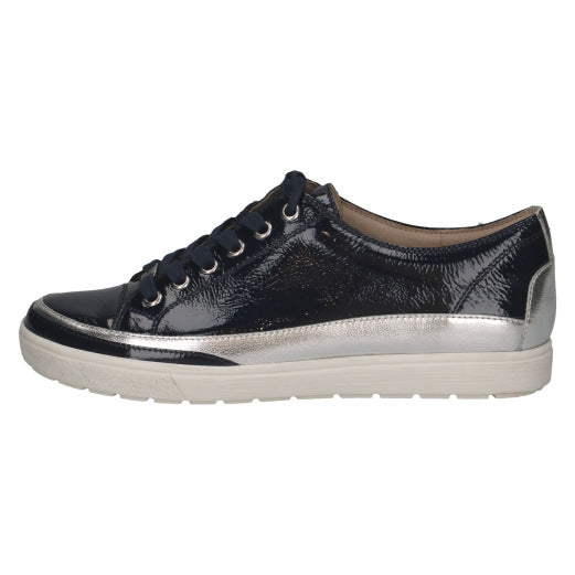 Caprice 9-23654-42-880 Navy Patent Lace Trainers