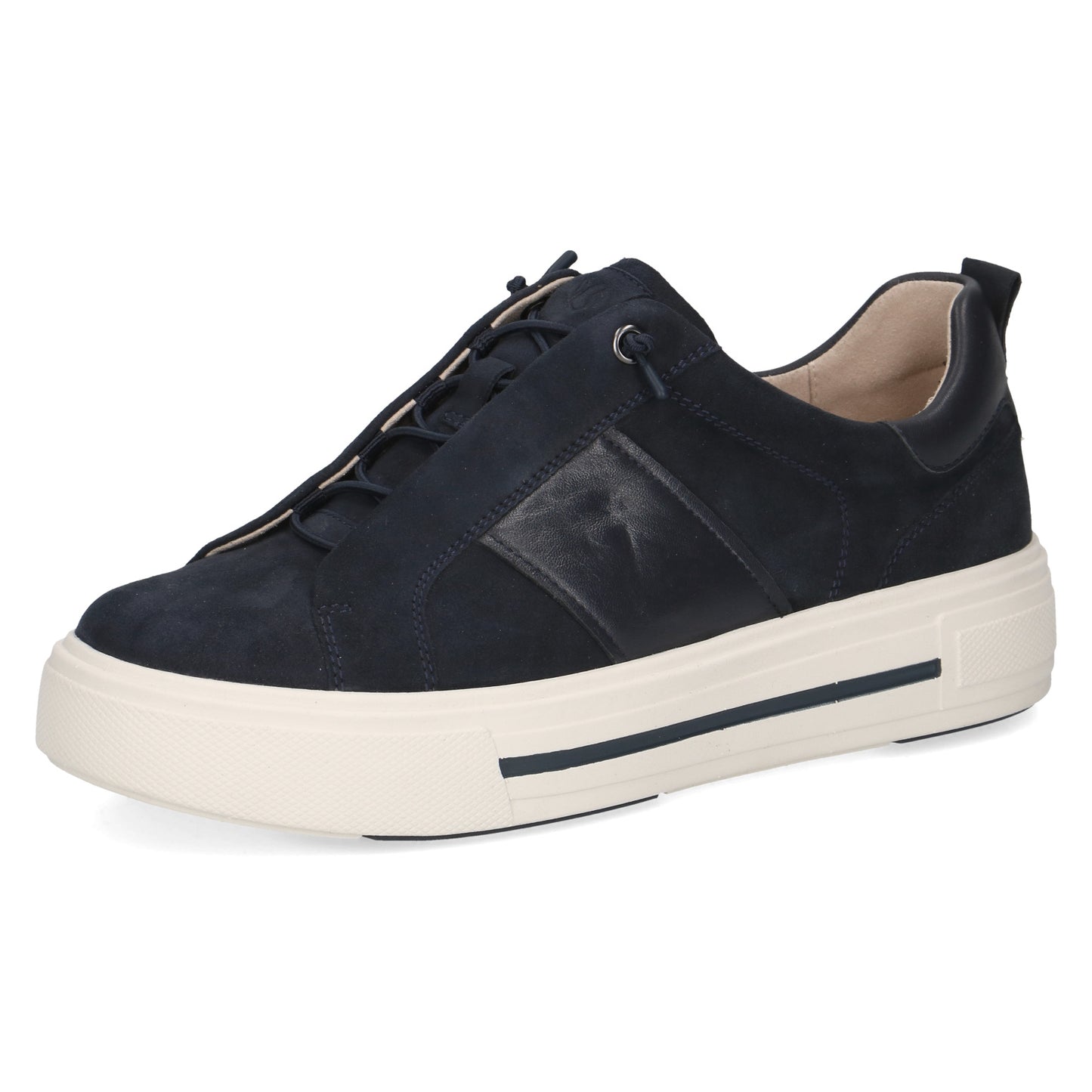 Caprice 9-23731-45 857 Navy Suede Combi G Fit Sneakers