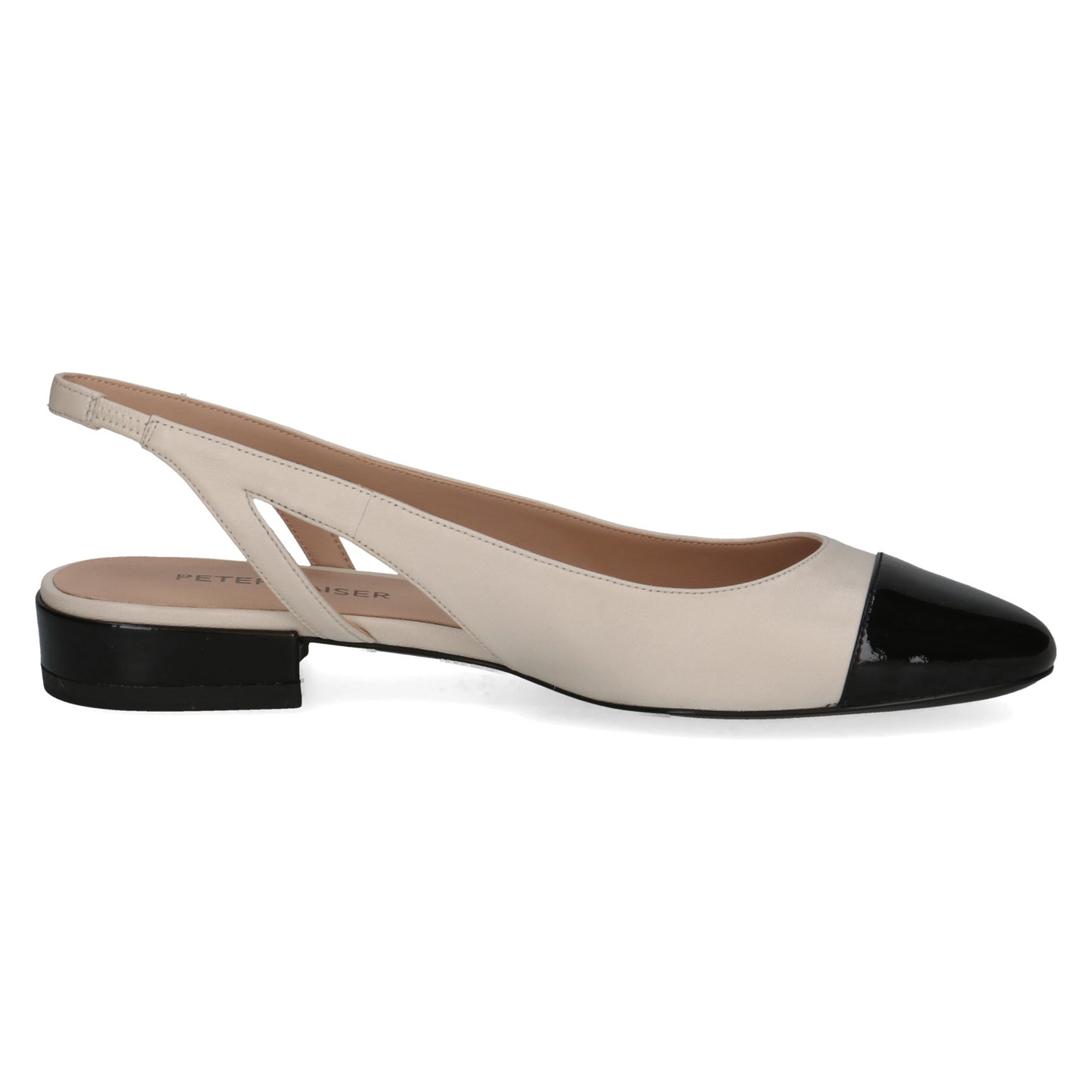 Peter Kaiser 9-79440-44-134 Off White & Black Slingback Shoes