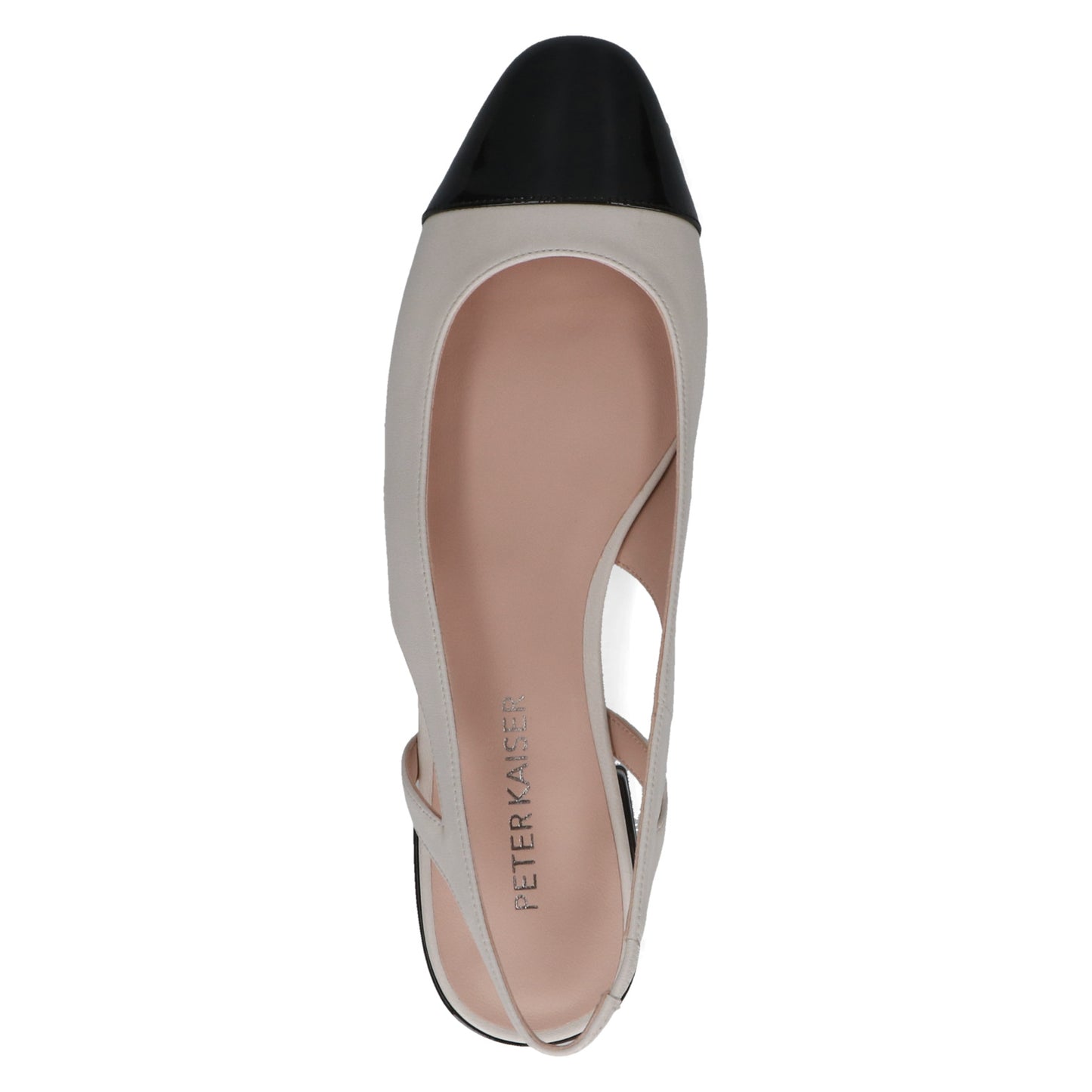 Peter Kaiser 9-79440-44-134 Off White & Black Slingback Shoes