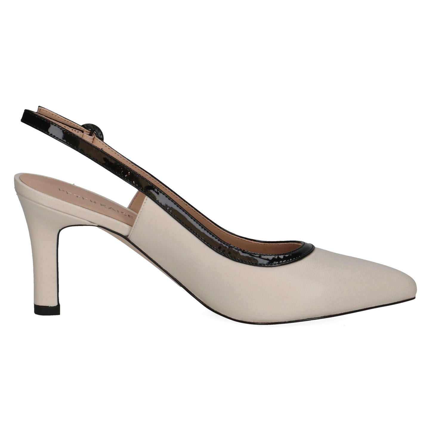 Peter Kaiser 9-79640-44-134 Off White & Black Slingback Heels