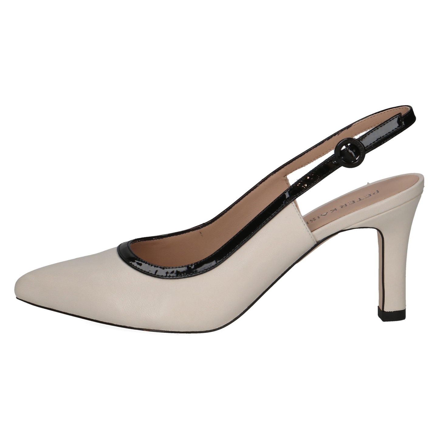 Peter Kaiser 9-79640-44-134 Off White & Black Slingback Heels