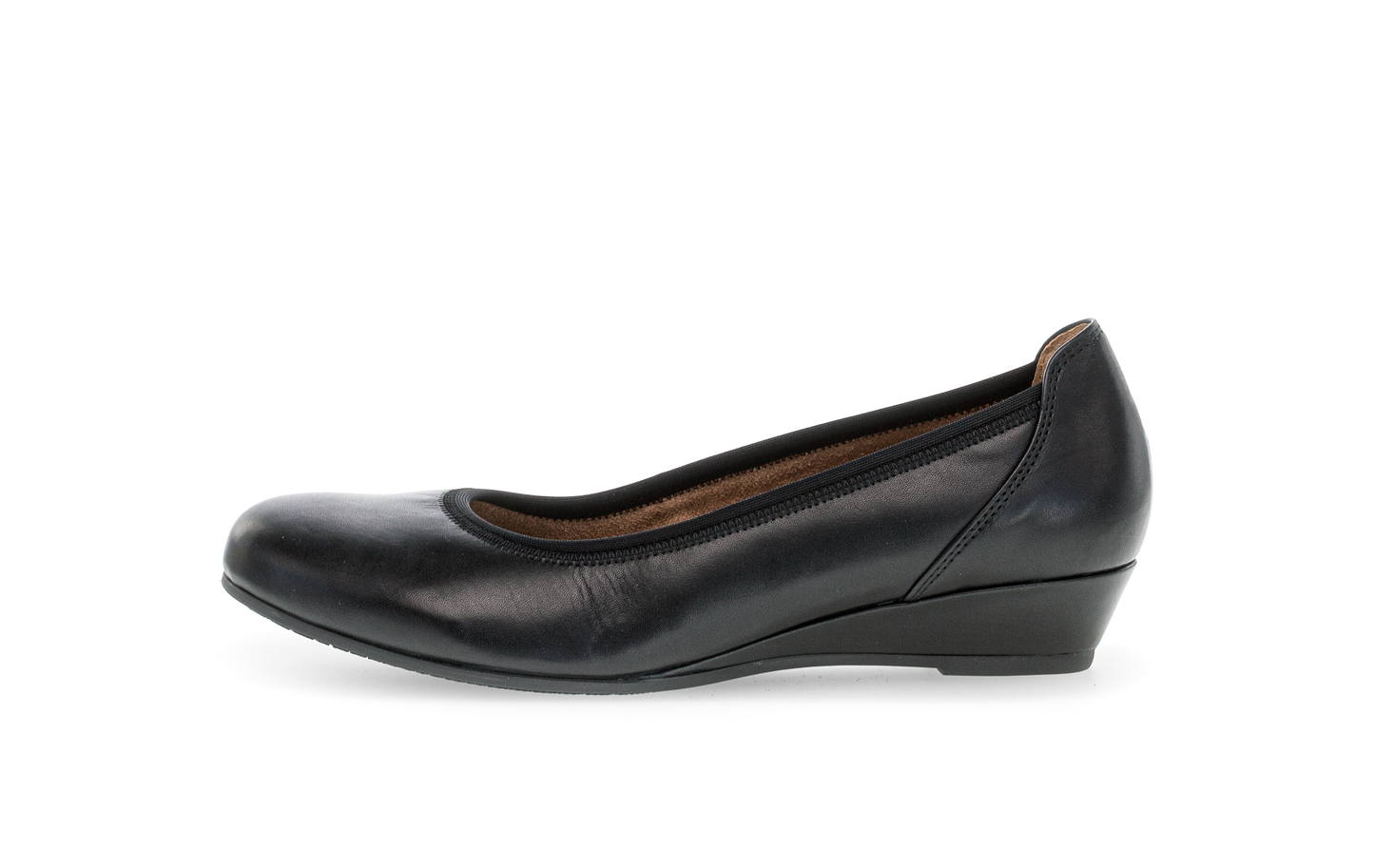 Gabor 02.690.57 Comfort Black Slip On Wedge Pumps