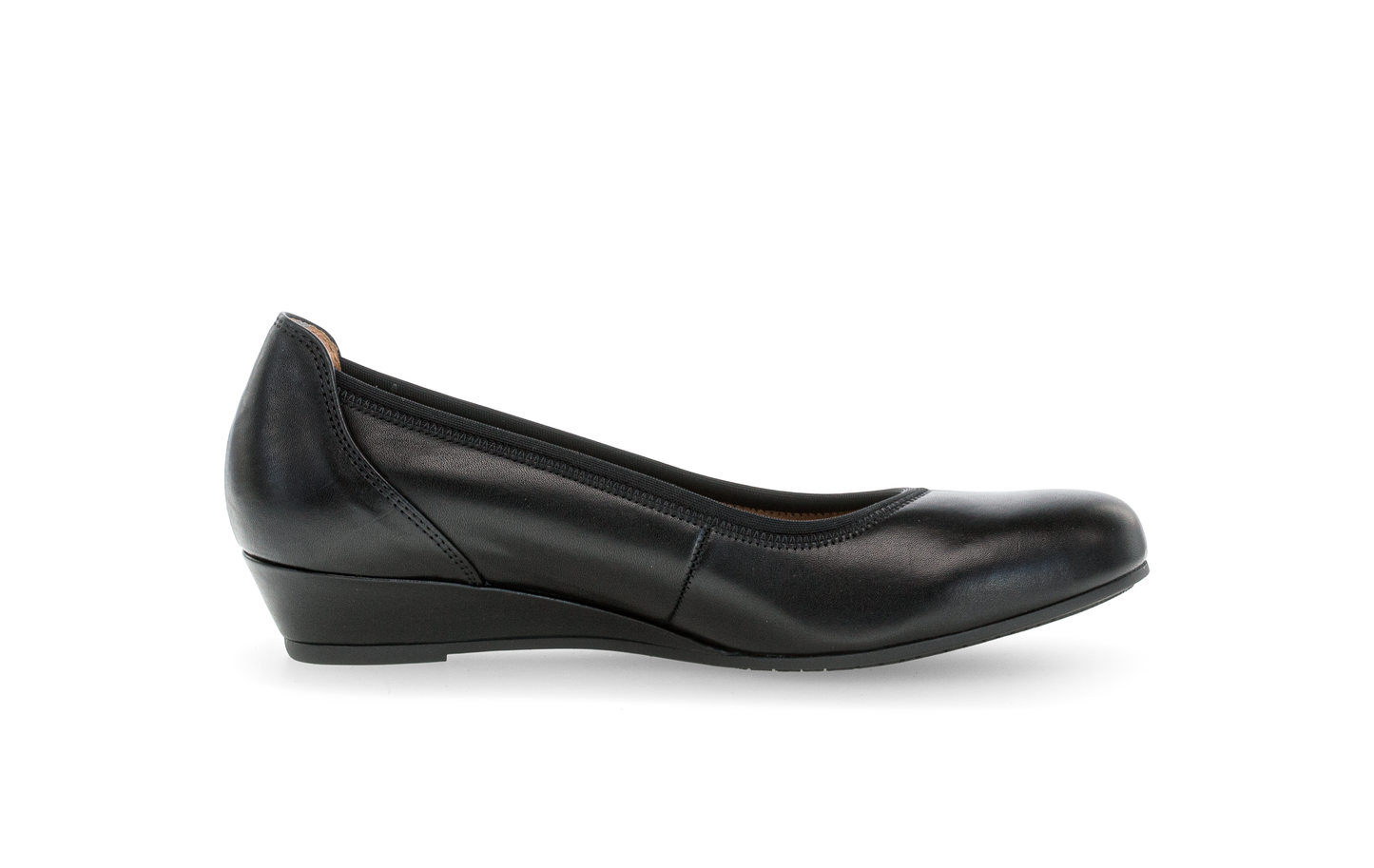 Gabor 02.690.57 Comfort Black Slip On Wedge Pumps