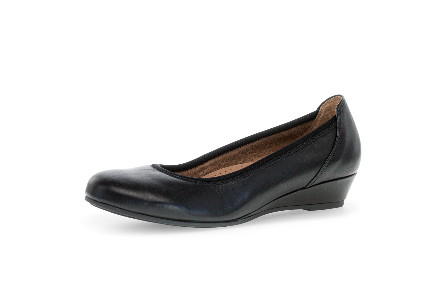 Gabor 02.690.57 Comfort Black Slip On Wedge Pumps