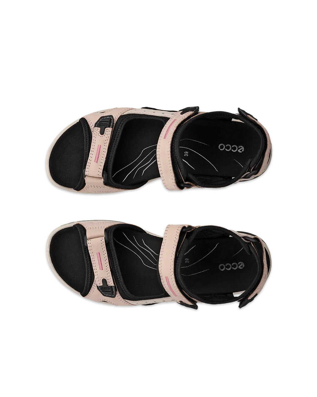 Ecco 069563 61155 Offroad Rose Dust Limestone Velcro Sandals
