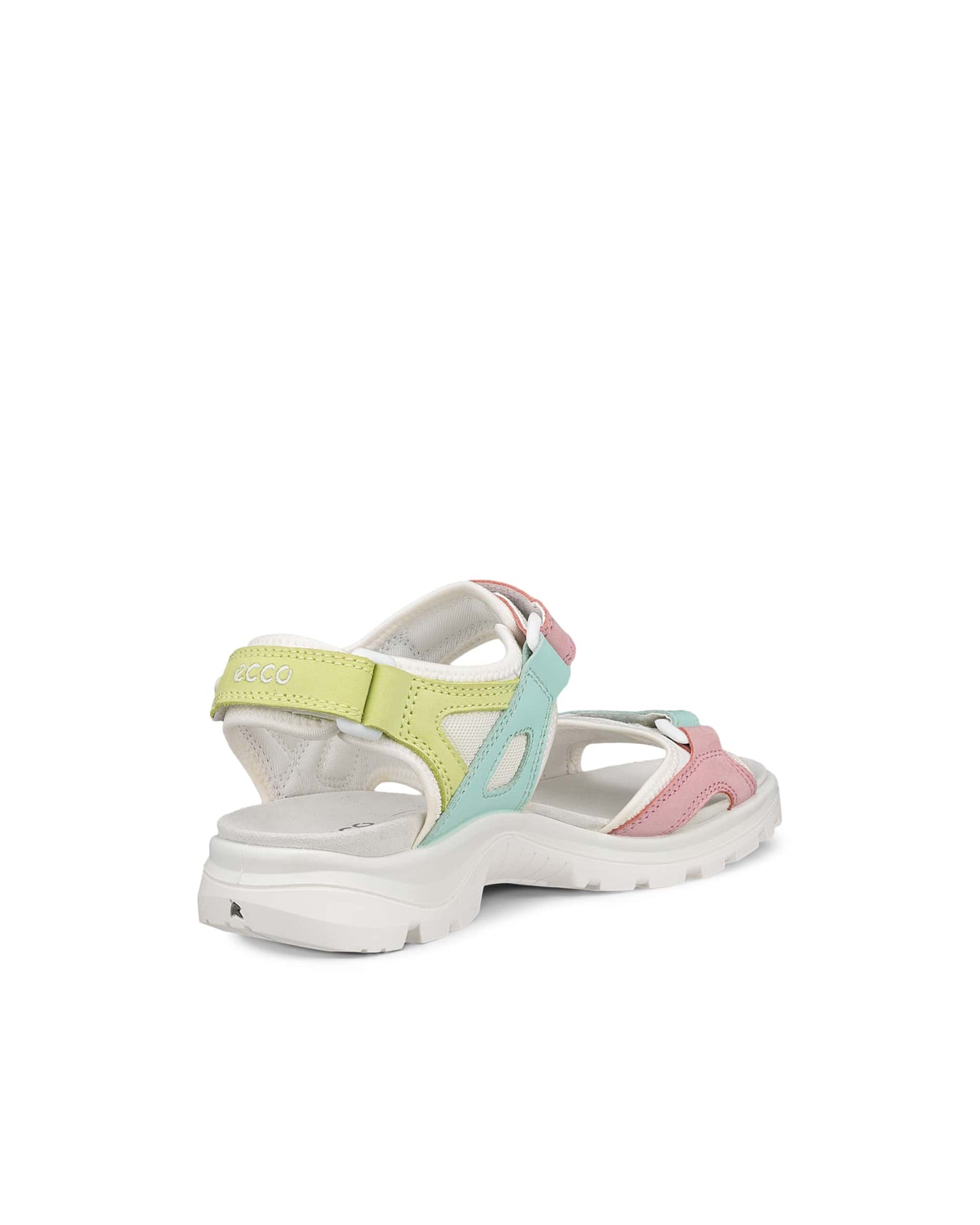 Ecco 069563 61156 Offroad Old Rose Pink, Mint & Lime Velcro Sandals
