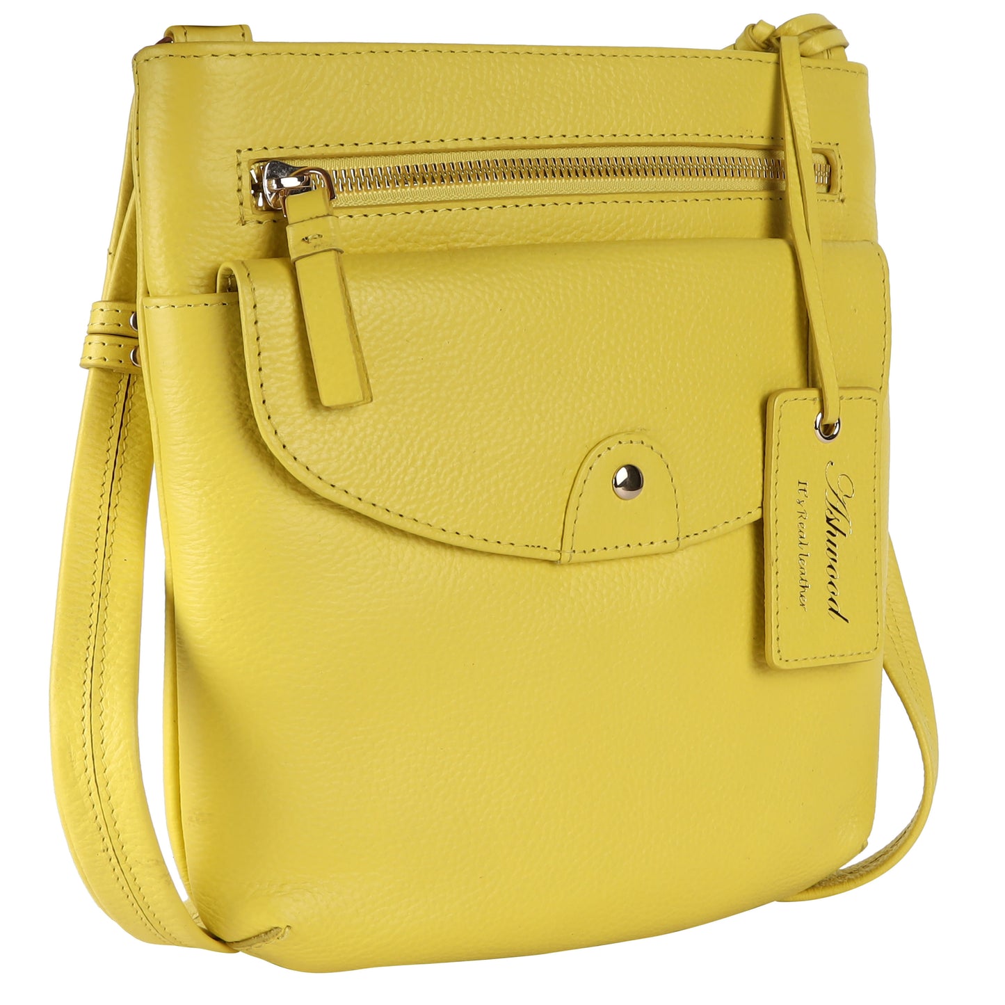 Ashwood Leather CB-5 Aurora Yellow Crossbody Bag