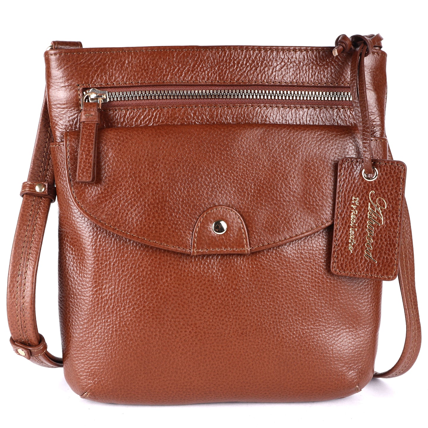 Ashwood Leather CB-5 Heritage 2 Tone Tan Crossbody Bag