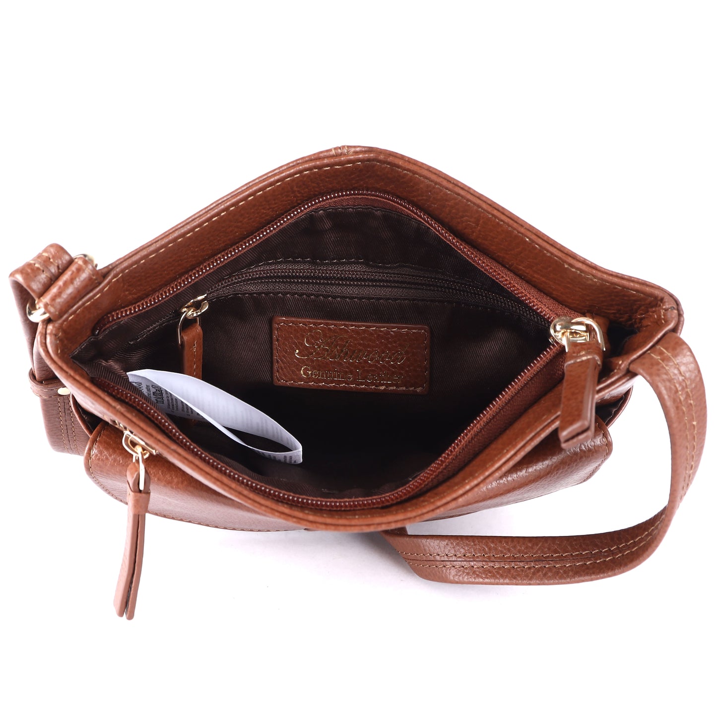 Ashwood Leather CB-5 Heritage 2 Tone Tan Crossbody Bag