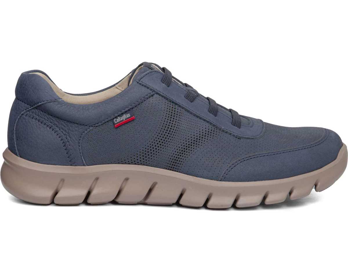 Callaghan 42800 Azul Navy Blue Elastic Lace Shoes