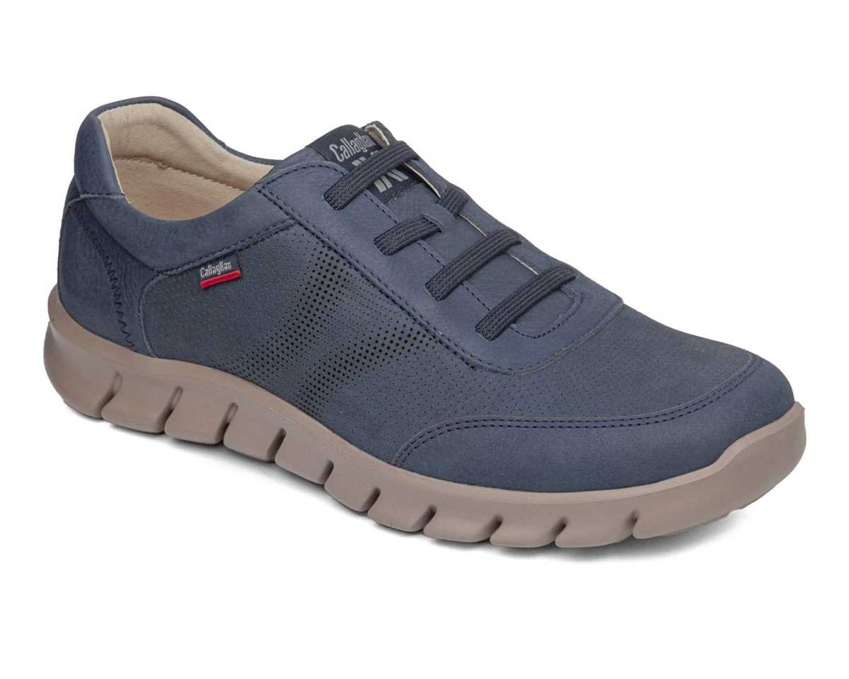 Callaghan 42800 Azul Navy Blue Elastic Lace Shoes