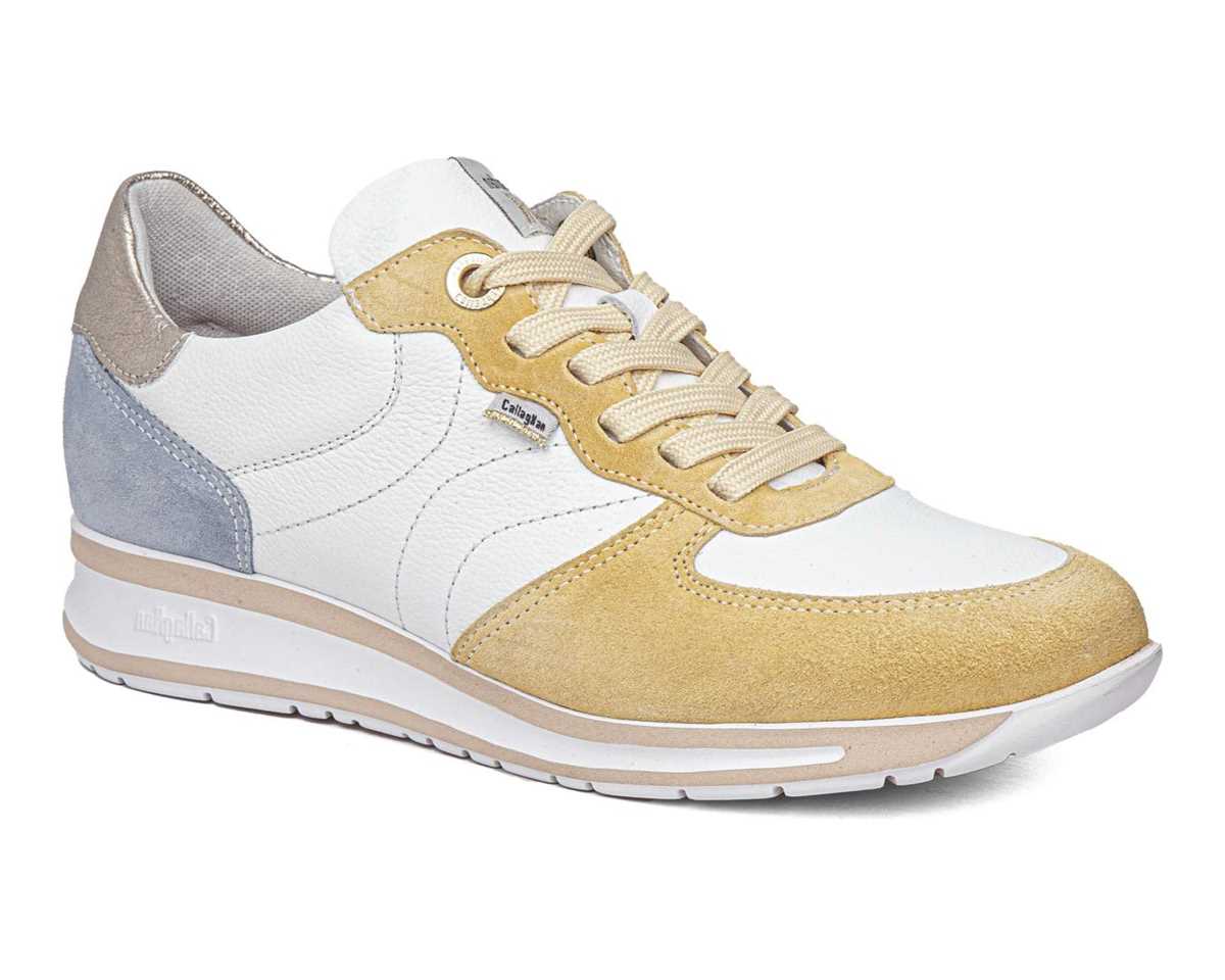 Callaghan 87117 Pesca Cream/Blanco, Blue & Mustard Multi Trainers