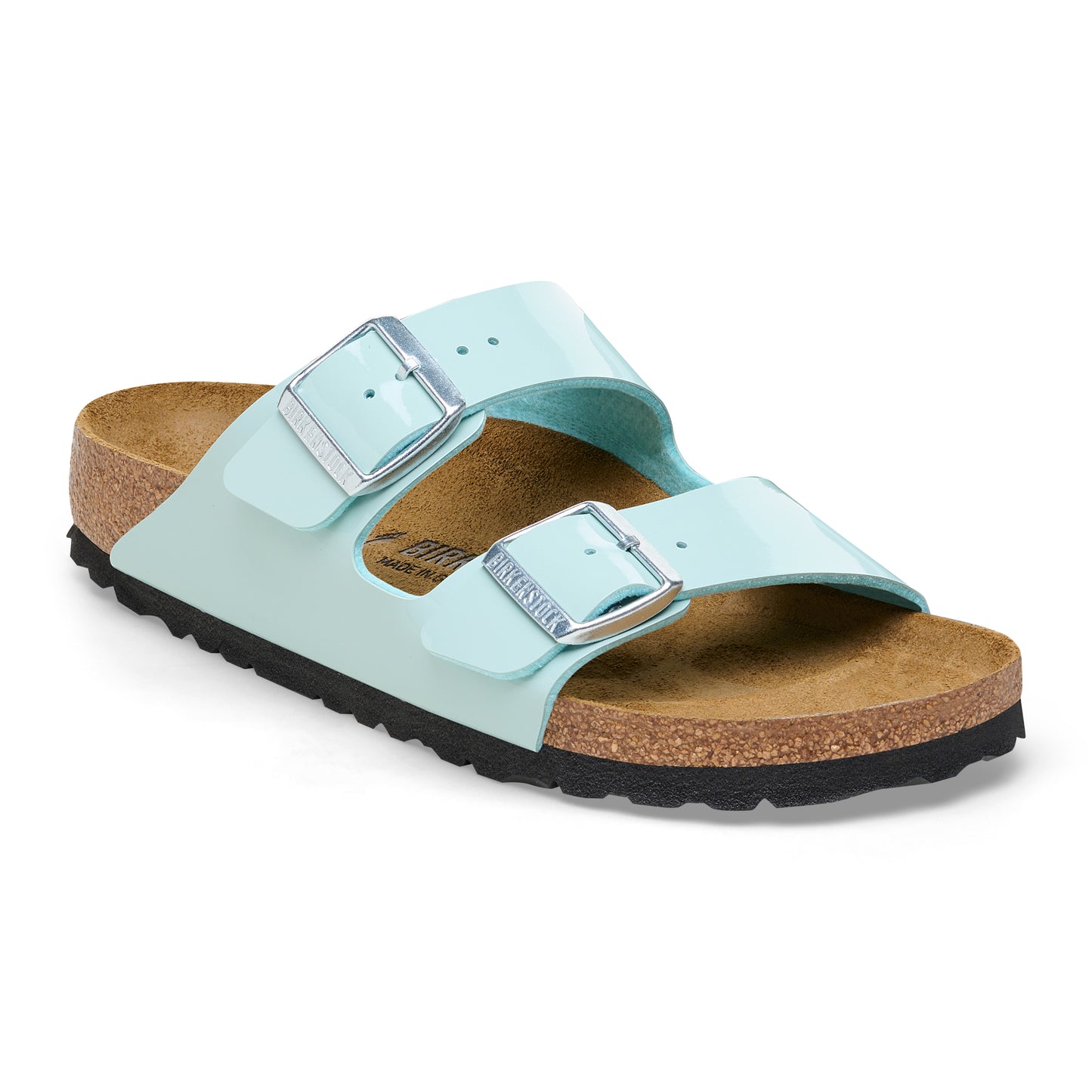 Birkenstock 1026963 Arizona Patent Surf Green/Light Turquoise Sandals
