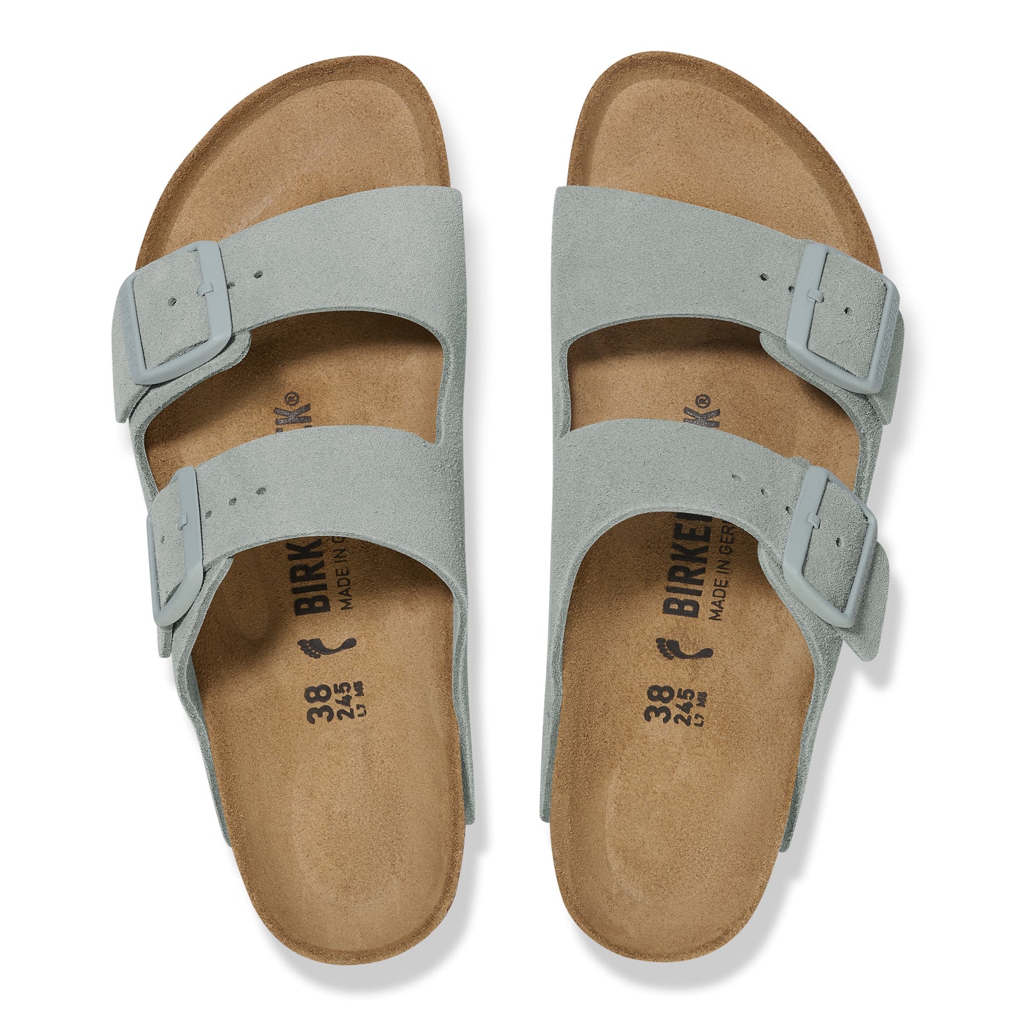 Birkenstock 1029215 Arizona Suede Leather Pure Sage Sandals