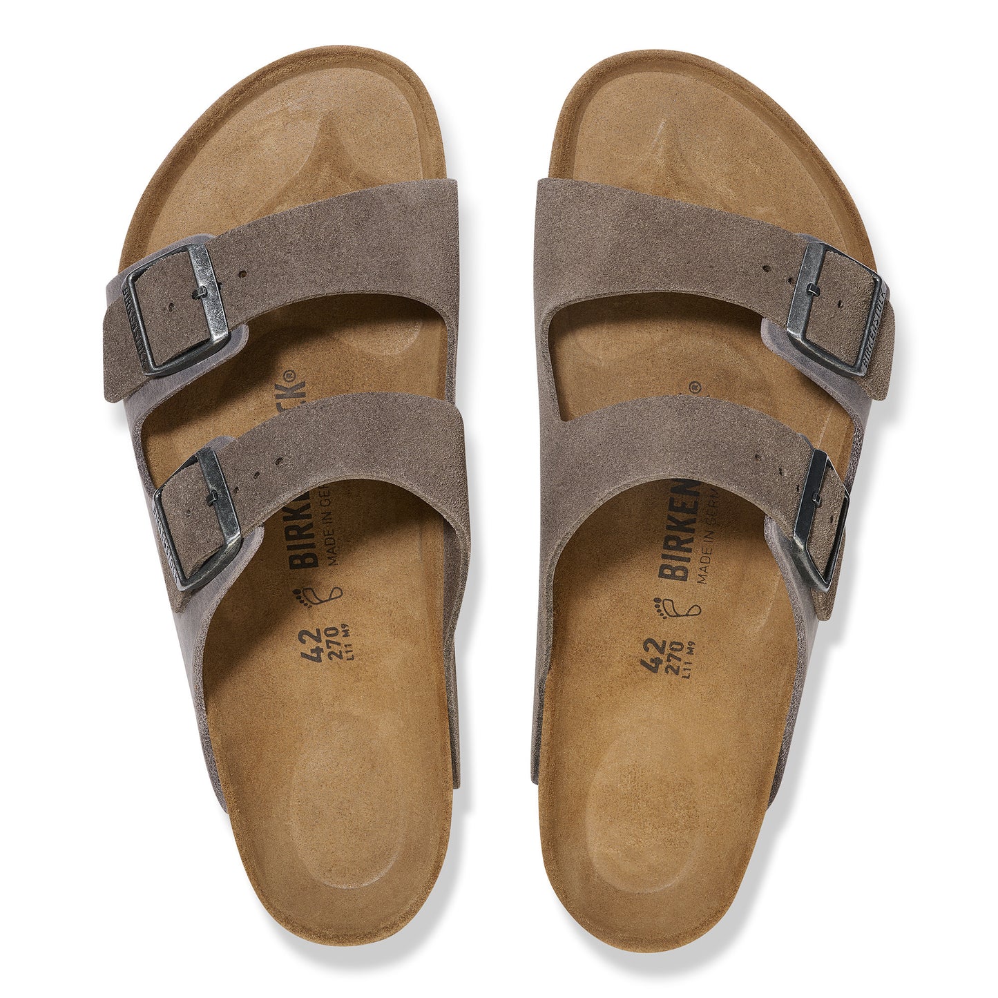 Birkenstock 1029159 Arizona BS Concrete Gray Mixed Leather Sandals