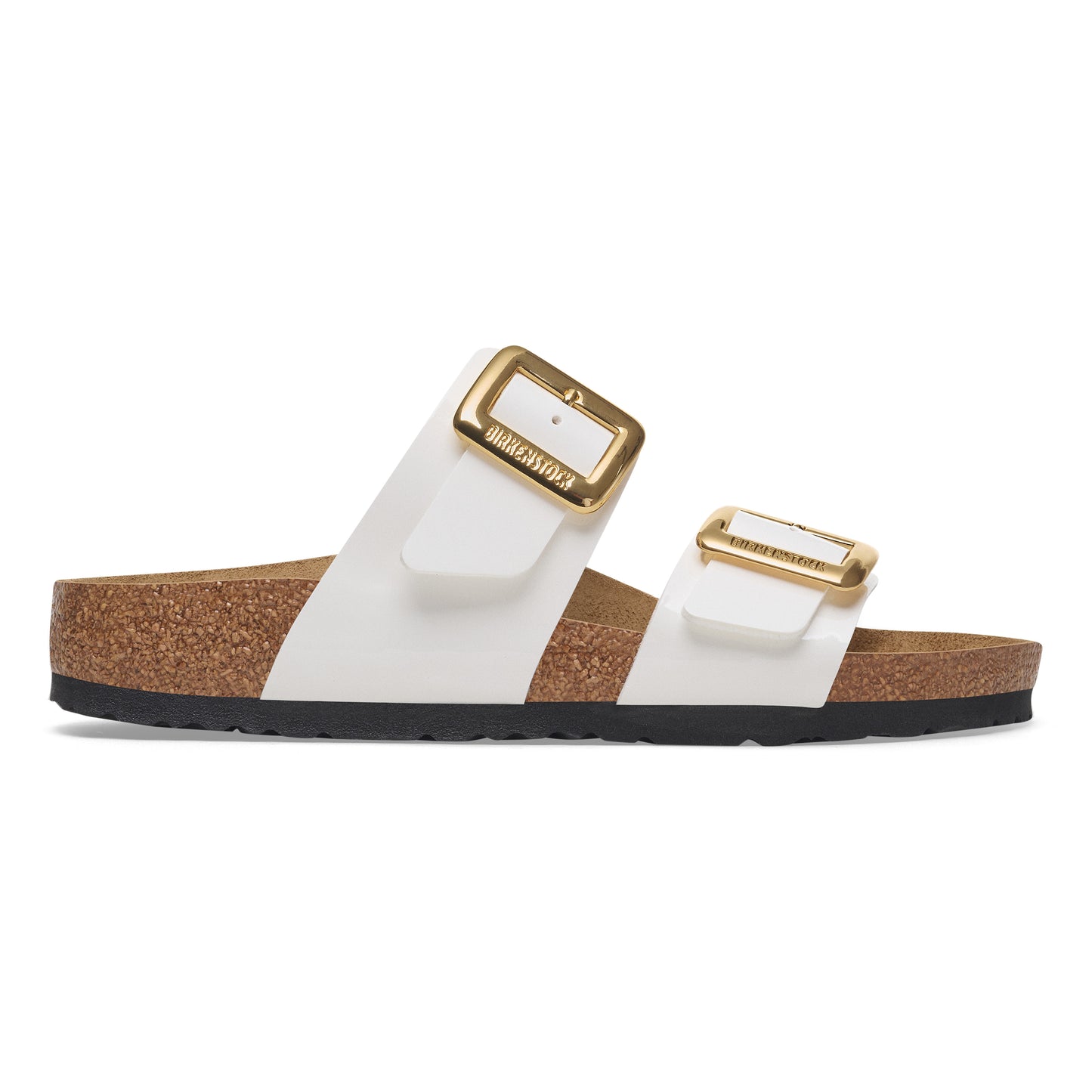Birkenstock 1029438 Sydney Cushion Buckle Birko-Flor Patent White Sandals
