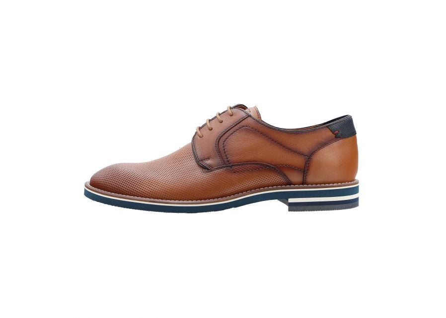 Ara 11-20801 05 Leon G Fit Tan Lace Shoes with Navy Heel