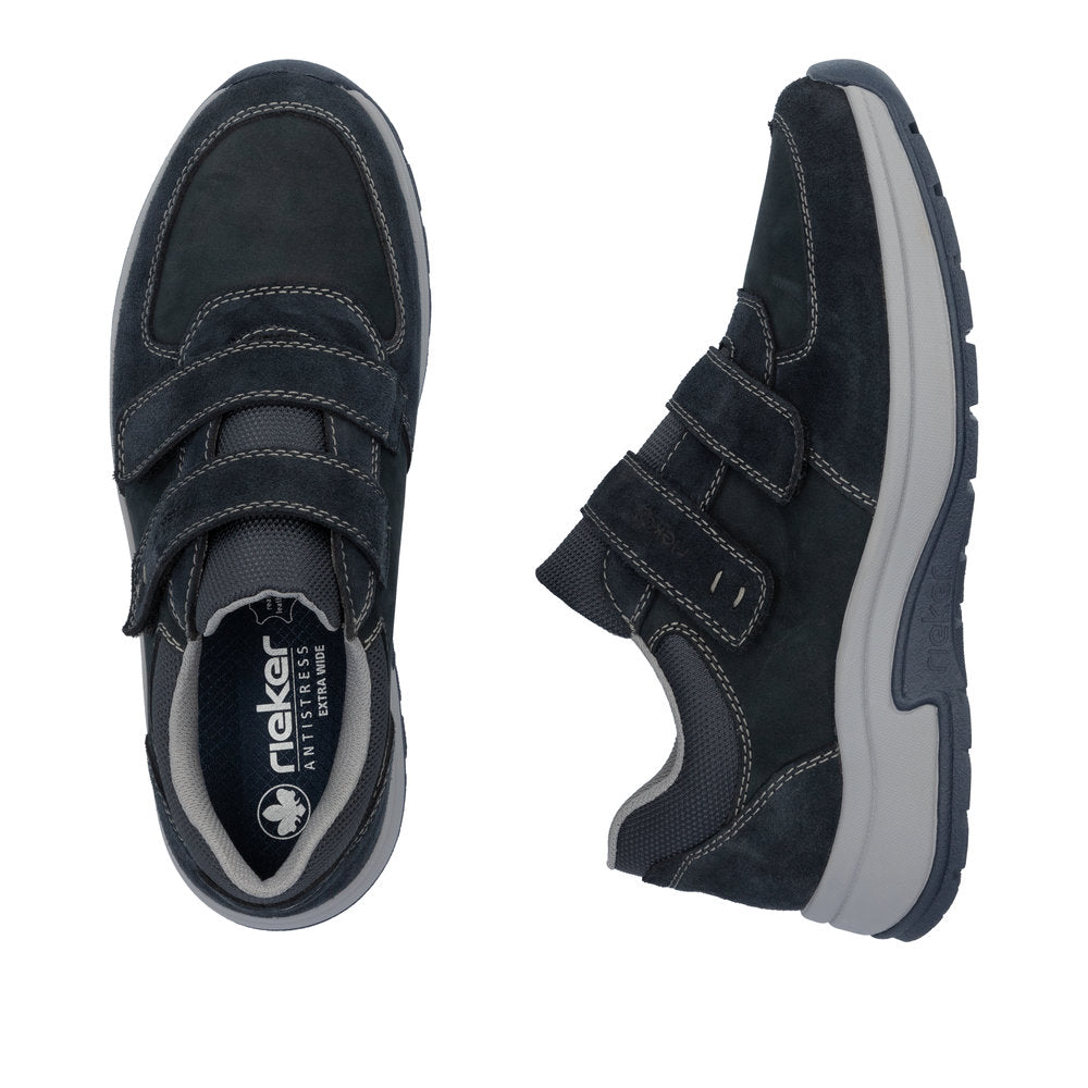 Rieker 11051-14 Navy Extra Wide Shoes with 2 Velcro Straps
