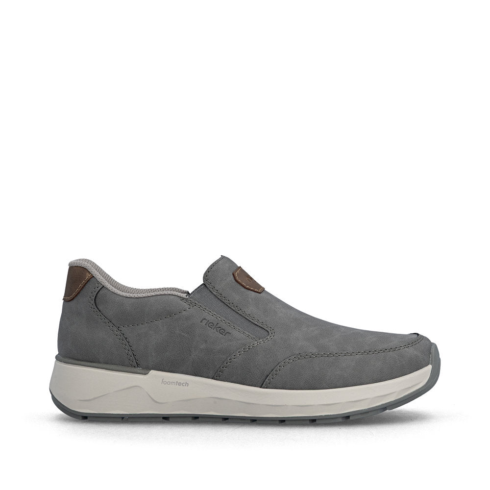 Rieker 11550-42 Grey H Fit Slip On Shoes