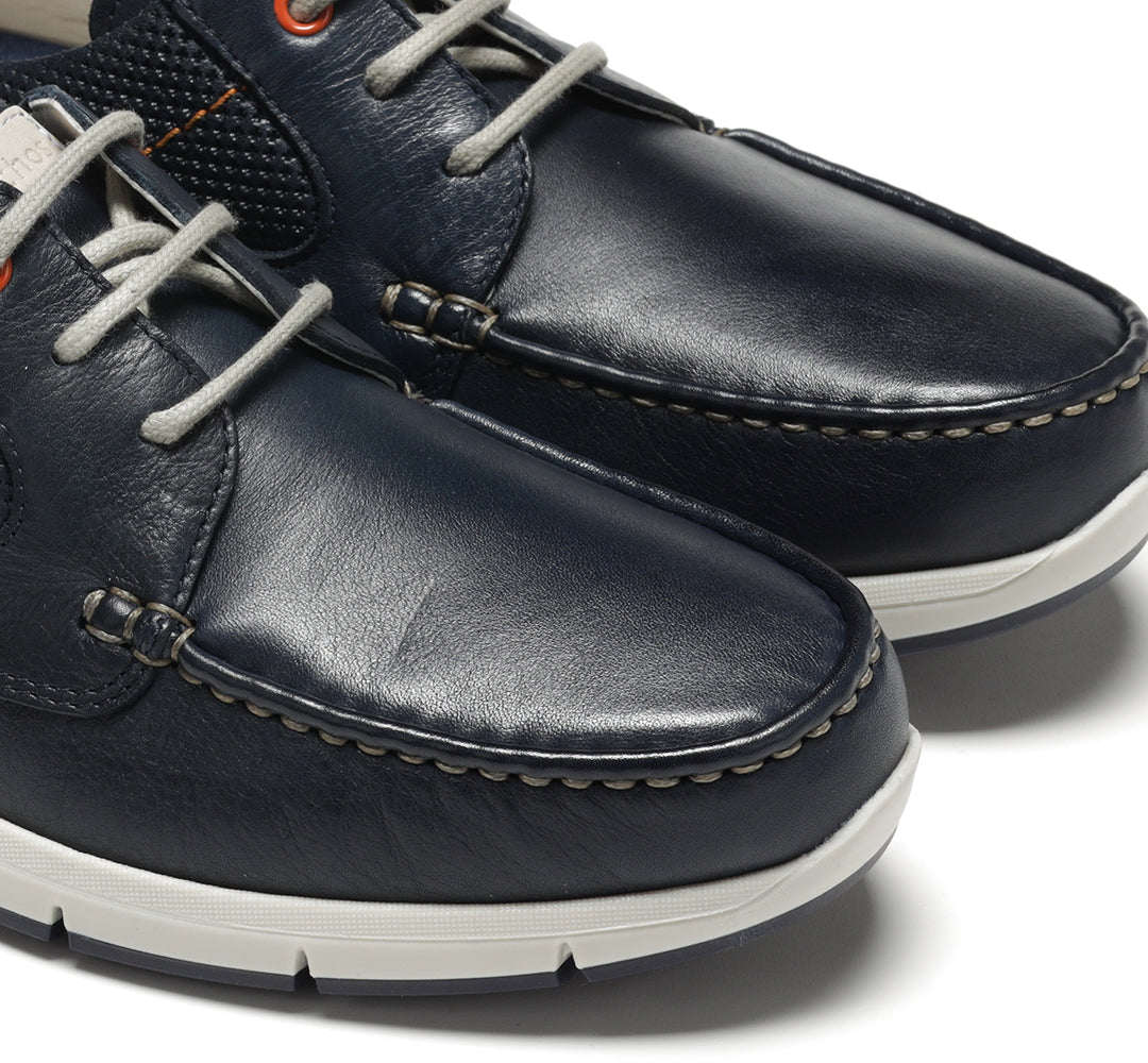 Fluchos F1695 Navy Lace Shoes with Cream Heel