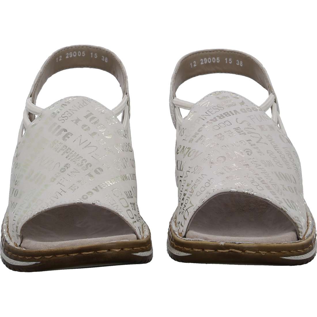 Ara 12-29005 15 Hawaii 2.0 Cream Graphic G Wide Fit Slingback Sandals
