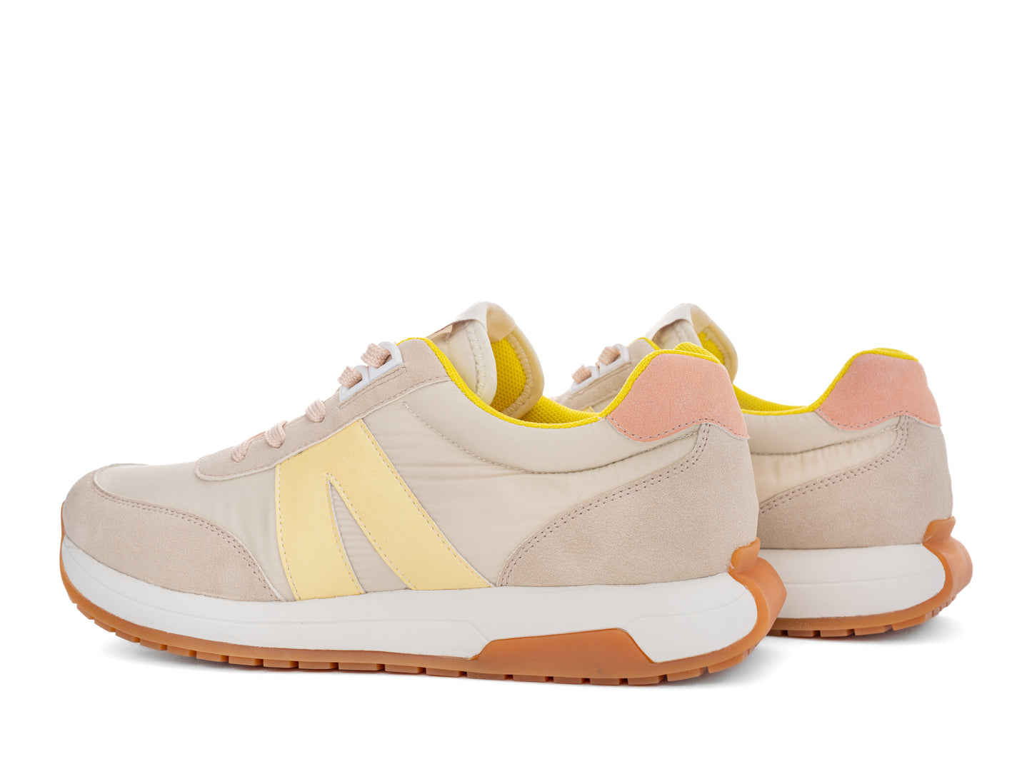 Ara 12-29702 04 Malibu Beige, Lemon & White H Fit Sneakers