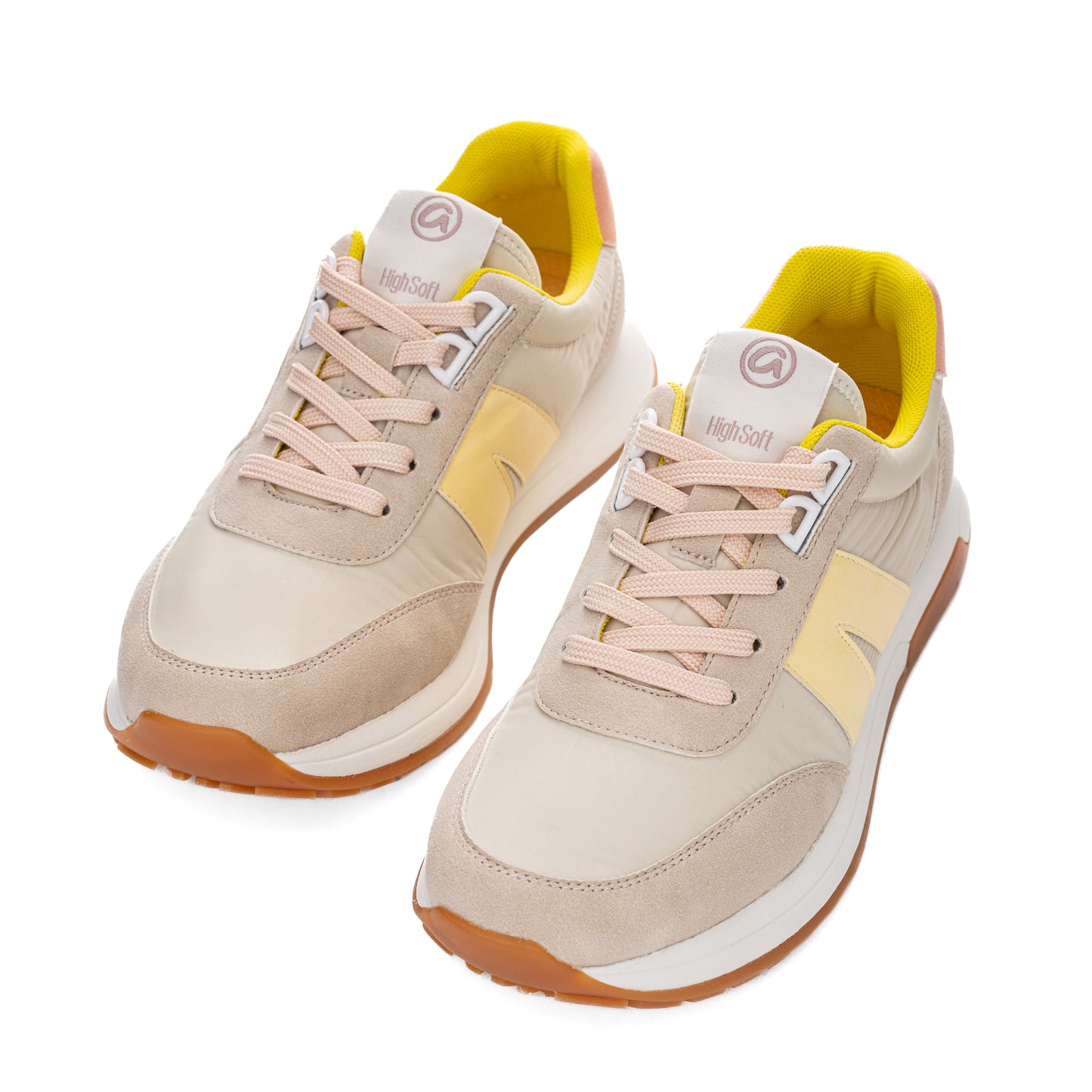 Ara 12-29702 04 Malibu Beige, Lemon & White H Fit Sneakers