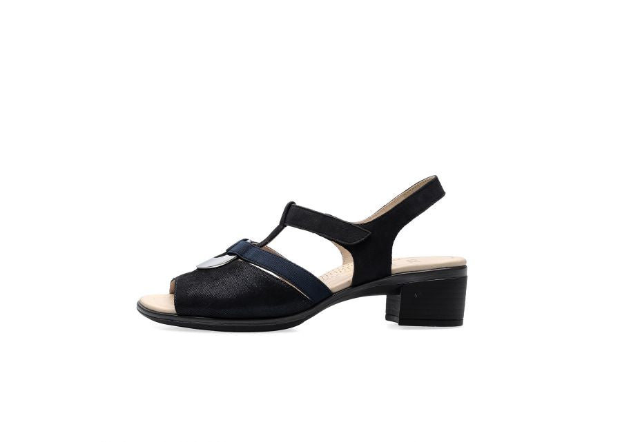 Ara 12-35730 12 Gano-S Highsoft Navy H Extra Wide Fit Slingback Heels
