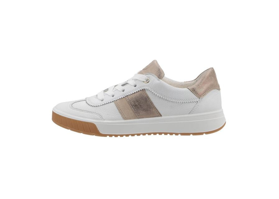 Ara 12-50028-04 Rom.20 G Fit White & Gold Trainers