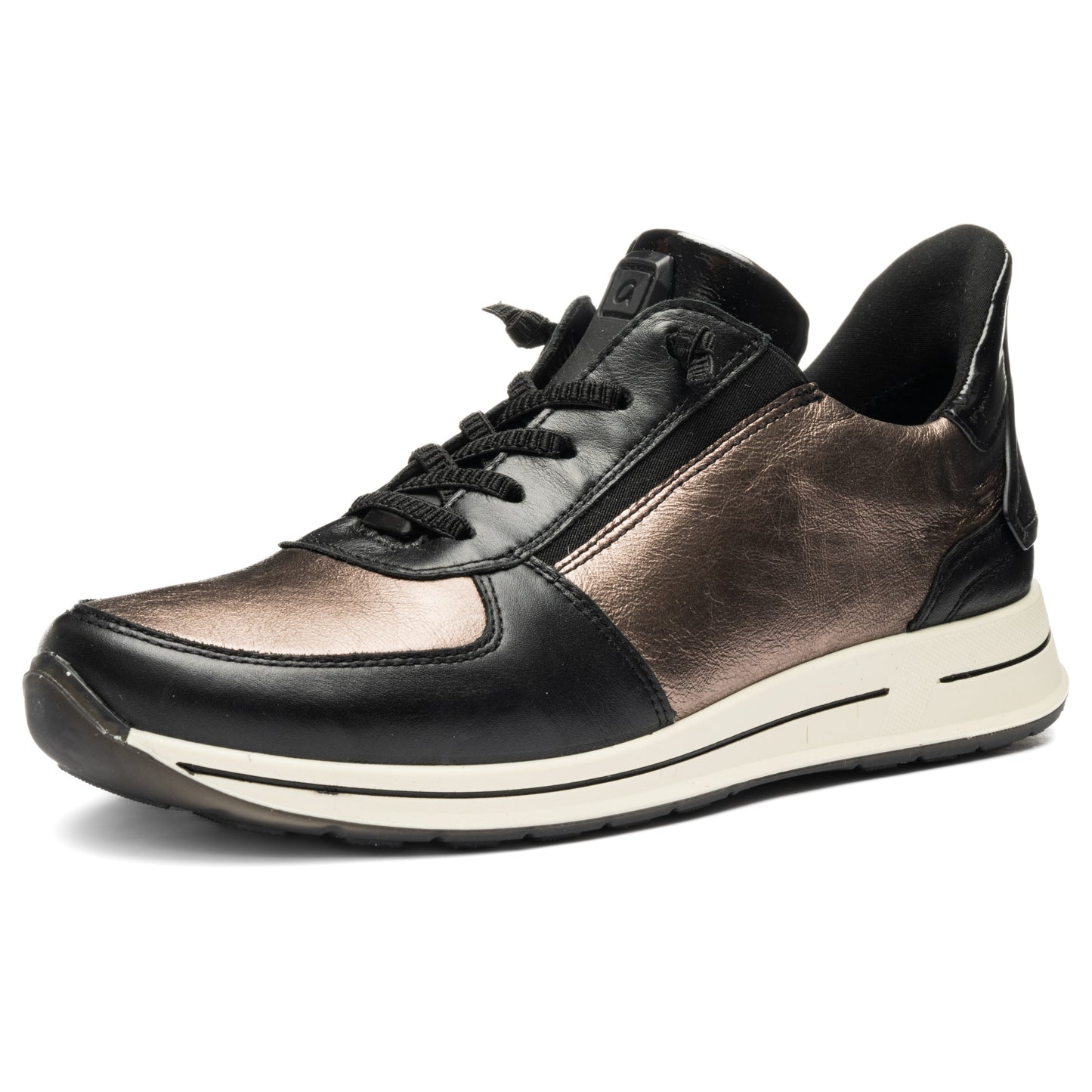 Ara 12-24836 15 Osaka 2.0 H Fit Black & Metallic Slip On Sneakers