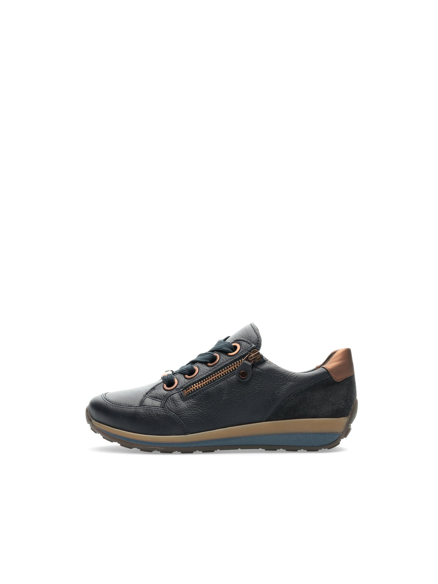 Ara 12-44587 29 Osaka Highsoft H Fit Navy & Brown Sneakers