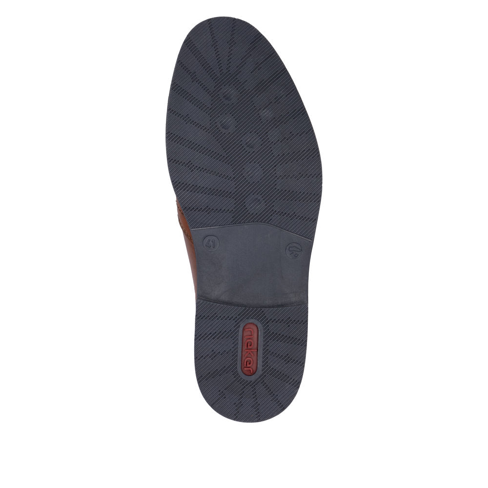 Rieker 13557-24 Tan Brown Slip On Shoes with Navy Trim