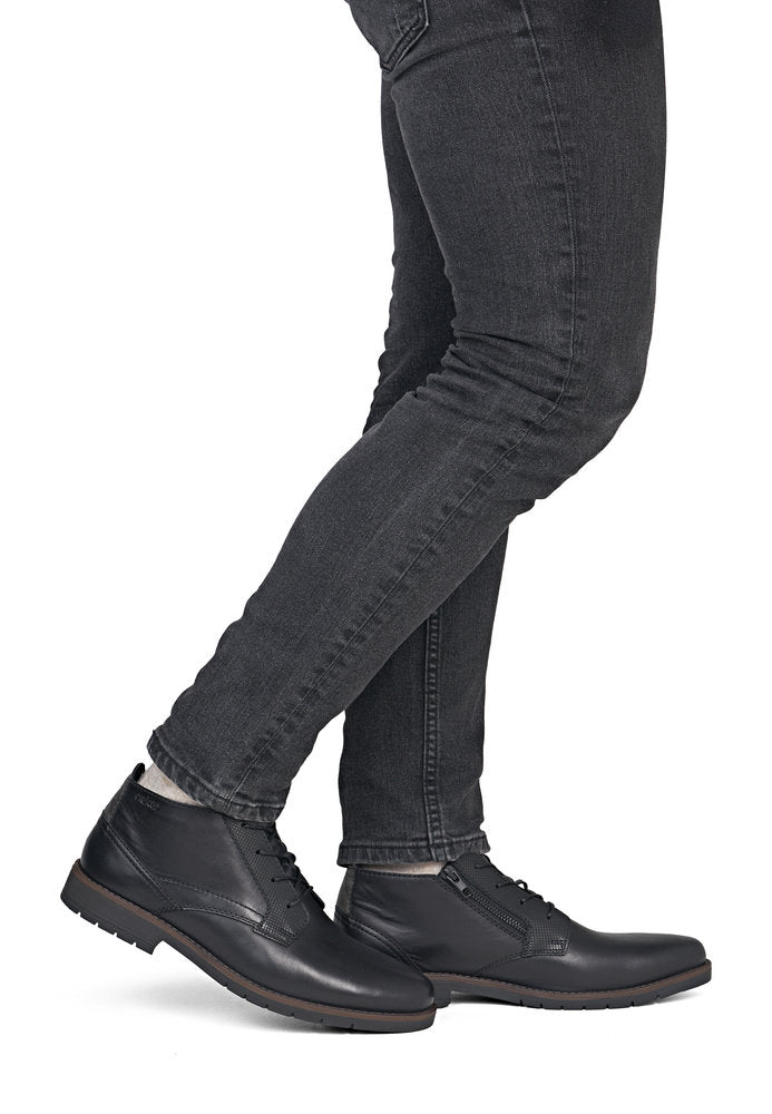 Rieker 13902-00 Black Lace Boots