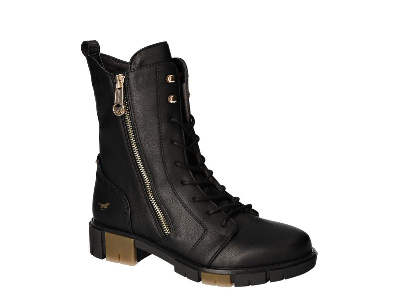 Mustang 1443-504-009 Black/Gold Zip Boots