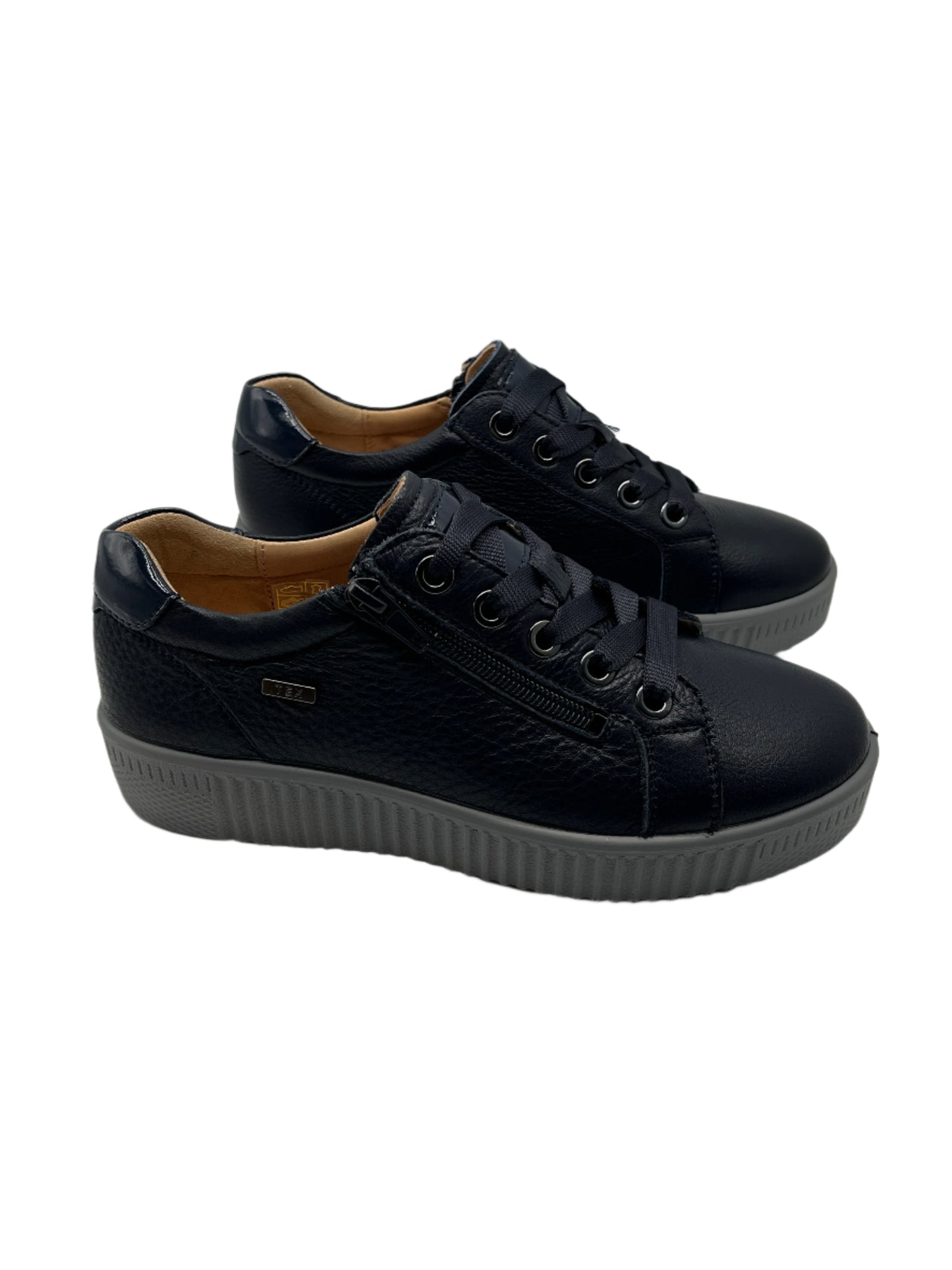 G Comfort P-912 Navy Sneakers with Zip