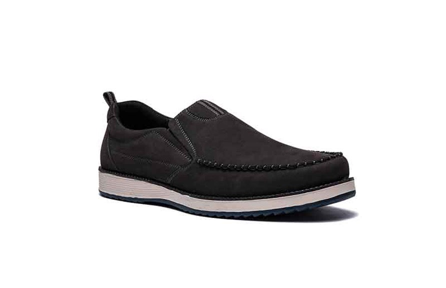 G Comfort 1722 Dark Grey Slip On Moccasins