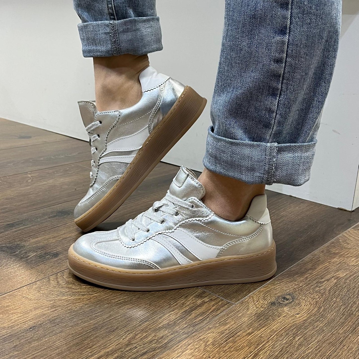 Gabor Comfort 66.435.80 G Fit Silver Trainers