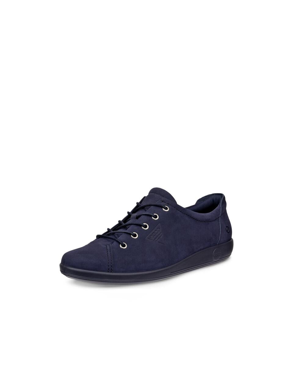 Ecco 206503 12303 Soft 2.0 Night Sky Navy Nubuck Lace Shoes