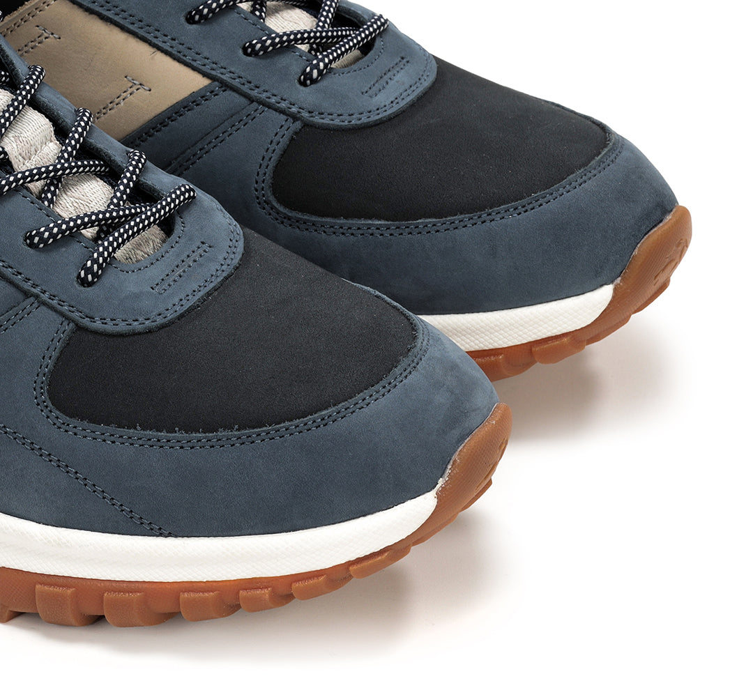 Fluchos F2012 Jeans Blue, Navy & Beige Combi Lace Sneakers