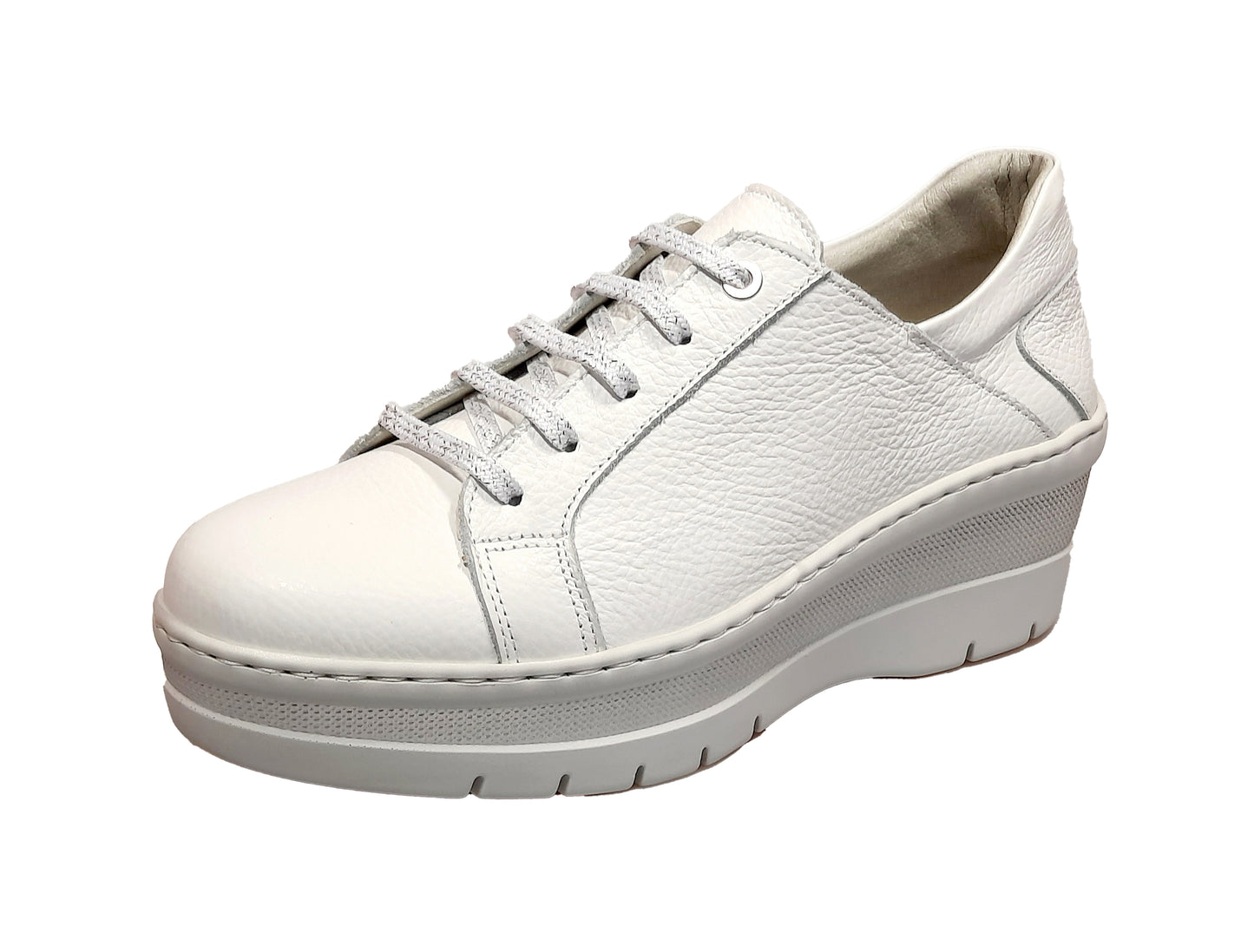 Notton 2457 223 White Wedge Lace Shoes